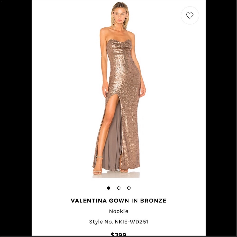 Sequins bronze gold gown (prom dress)